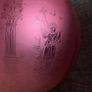 Victorian Manskenslampa Moonlight Etched Cranberry Hanging Ceiling Light Shade Image 9