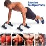 NEW SALE | 7-IN-1 Ab Roller Wheel Set With, 2 Push-up Bars, Resistance Band, Skipping Rope, Hand Grip And Knee Pad, Fitness Workout At Home Gym Image 2