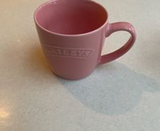Bailey's pink ceramic mug for tea / coffee