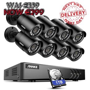 NEW SALE | CCTV Camera System Outdoor, Smart Human/Vehicle Detection, 8 x 2MP Security Bullet Cameras and 3K Lite 8CH Surveillance DVR with 1TB HDD