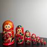 Vintage Wooden Nesting Doll Set Seven Pieces Image 7