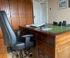 8 drawer Mahogany office desk & orthopaedic office