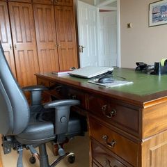 8 drawer Mahogany office desk & orthopaedic office