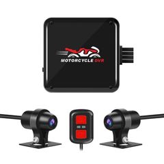 VSYSTO Motorcycle DashCam, Wide Angle Night Vision Motorcycle Camera, HD 1080P Double Lens Front and Rear, WiFi Waterproof Sports Camera, Dashcam