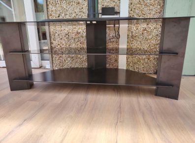 Glass tv table and stand (swivel) TV not included