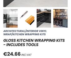 Vinyl furniture wrap black gloss