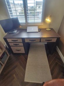 Home Office Desk with 5 Drawers
