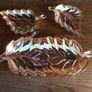 Carnival glass leaf dishes x3 Image 5