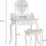 Dressing Table with Padded Stool FREE DELIVERY Image 2