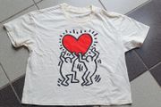 As New - Size M - A Lovely Cream Keith Haring Art Tee - #