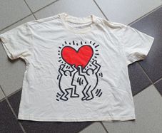 As New - Size M - A Lovely Cream Keith Haring Art Tee