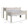 2-Piece Solid Fir Wood Plant Raised Bed Flower Vegetable Herb Grow Box Stand Garden Step Planter Stand Free Combination Image 2