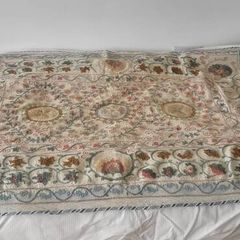 Embroidered bedspread or table covering