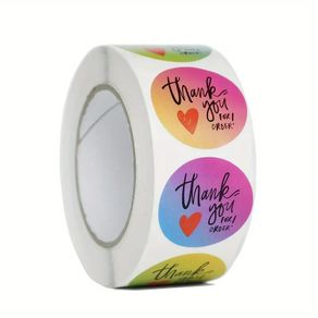 THANK YOU Stickers Roll of 500 / 1 Inch / NEW
