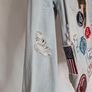 Topshop Moto Patch Distressed Denim Jacket UK 12 Image 5