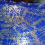 Signed.Cobolt Blue Fused Studio Glass Display Dish. Image 5