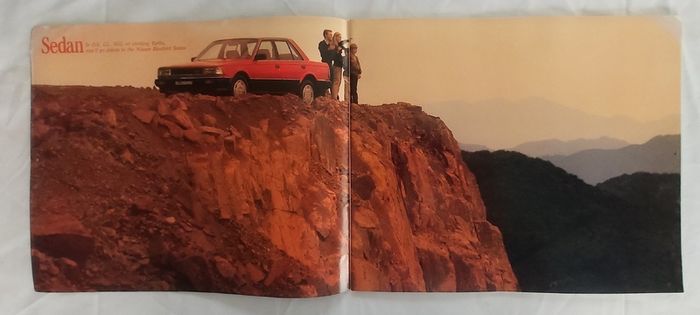 Vintage 1985 Nissan Bluebird Sales Brochure. Rare Automobilia