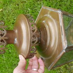 Antique Brass Architectural Carriage Porch Lamp Wall Lamp Glass Brass Eagle Top Lantern - Decorative Garden or porch light