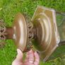 Antique Brass Architectural Carriage Porch Lamp Wall Lamp Glass Brass Eagle Top Lantern - Decorative Garden or porch light Image 7