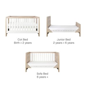 Cot Bed - Tutti Bambini Modena White Oak