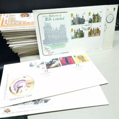 100 Vintage British First Day Covers Royal Mail Stamp Collection 1960s to 1990s
