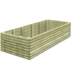 Garden Raised Bed 206x100x48 cm Impregnated Pinewood