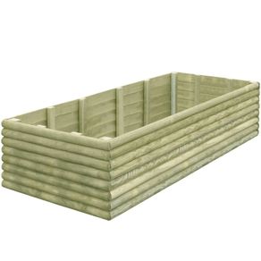 Garden Raised Bed 206x100x48 cm Impregnated Pinewood