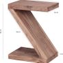 Z Acacia Solid Wood Side Table Image 2