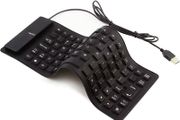 Silicone Keyboard Rollable   USB Wired  BLACK