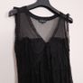 Miss June Black Floral Lace & Sheer Polka Dot Mesh Tiered Sleeveless Midi Dress 12UK/40EU Image 8