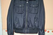 mens Tommy Hilfiger bomber jacket black lightweight coat windbreaker Size Medium