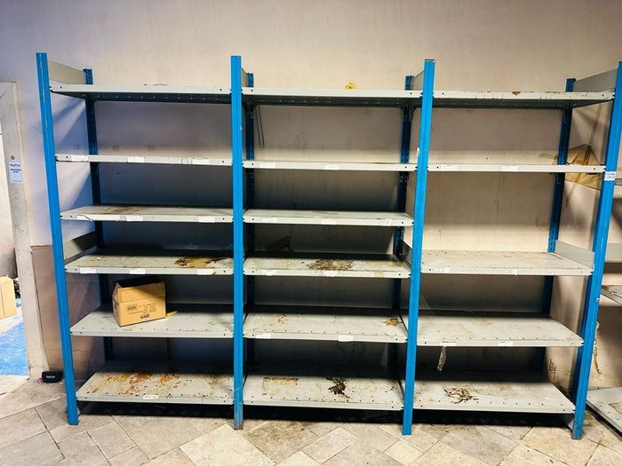 10 Bays Racking Shelving Job Lot - Old Style Very Strong