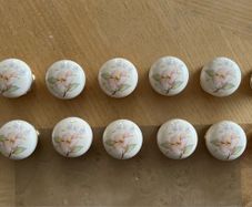 Vintage Floral Ceramic Knobs