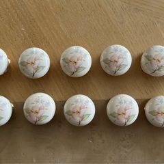 Vintage Floral Ceramic Knobs