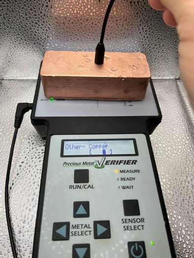 1.090 kg Fine 999 Copper Bullion Hand Poured Bar.