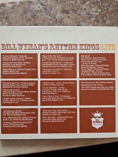 Bill Wymans Rhythm Kings Live CD