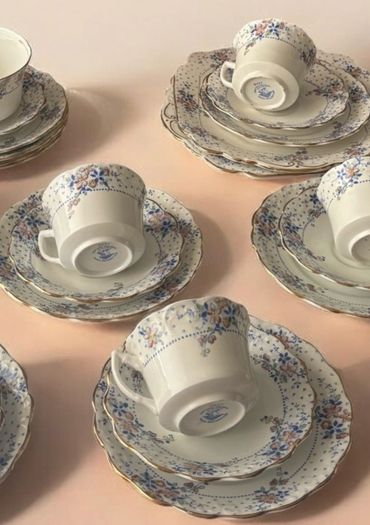 Antique Wellington China Tea Set JHC Co Longton England Pattern 5293