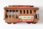 Vintage Souvenir Wooden San Francisco Cable Car