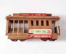 Vintage Souvenir Wooden San Francisco Cable Car