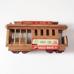 Vintage Souvenir Wooden San Francisco Cable Car