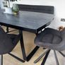 Dining table with bench and chairs Image 3