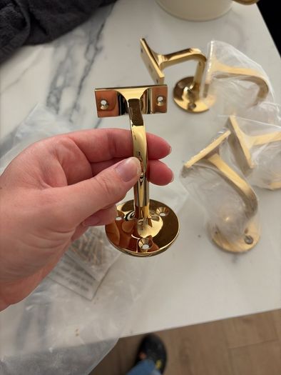 Brass bannister holder