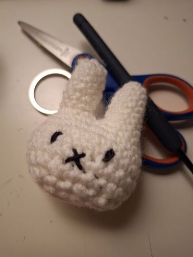 Crochet miffy keychain