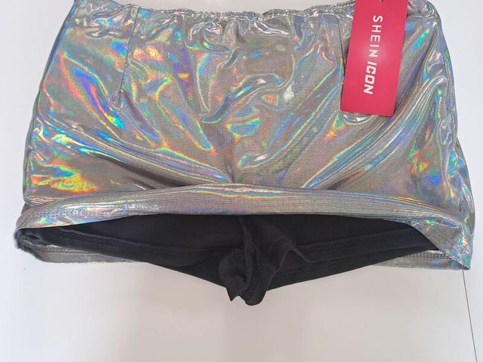 Shein Icon Metallic Skirt / Skort XXS - New with Tags