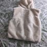 faux fur gilet with a hood Image 7