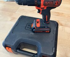 Black and Decker Hammer Drill with battery, charger and kit box