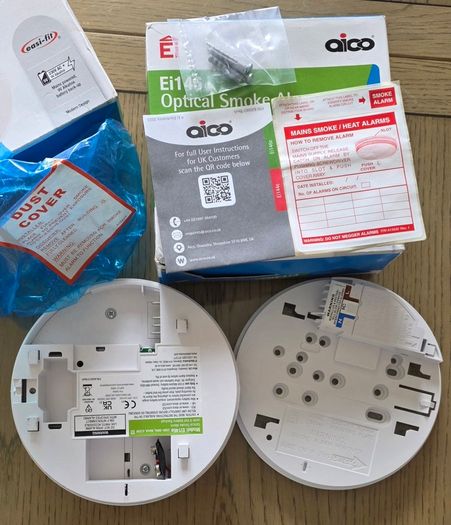 Aico Ei146 Optical Smoke Alarm, Aico Ei144 Heat Alarm read description