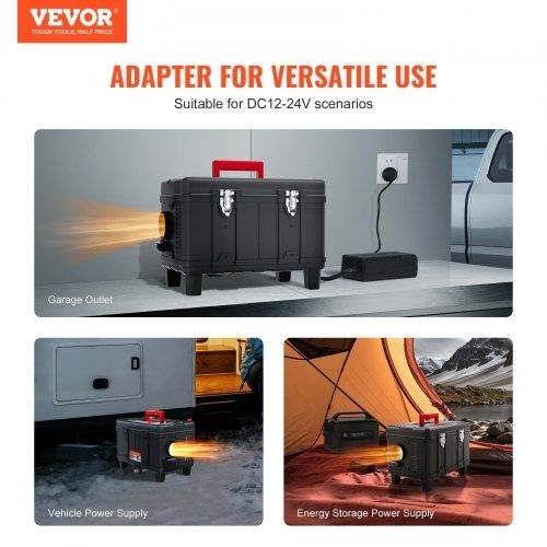 5-8KW Diesel Heater, 12V/24V All in One Diesel Air Heater, with Bluetooth APP Control, Remote Control and Display Screen, CO Alarm, Fast Heating Portable Diesel Heater for Vehicles and Garage
