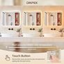LED Bathroom Mirror with Lights, 450  600 MM Light up Backlit Mirror Bathroom Anti Fog Illuminated Mirrors Dimmable Switch with 3 Colors,Horizontal/Vertical Image 2