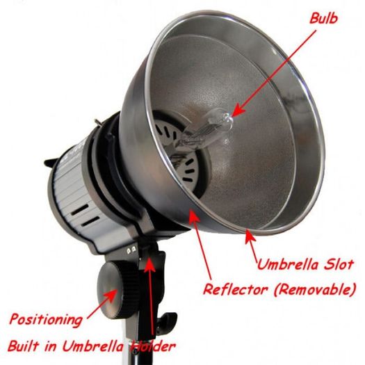 1000W Professional Quartz Halogen Studio Light - Continuous Video & Photography Lighting